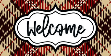 Welcome Sign Dco-00138 For Wreath 6X12 Metal 8X10